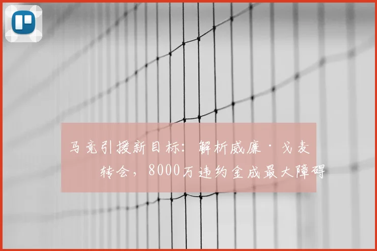 马竞引援新目标：解析威廉·戈麦斯转会，8000万违约金成最大障碍